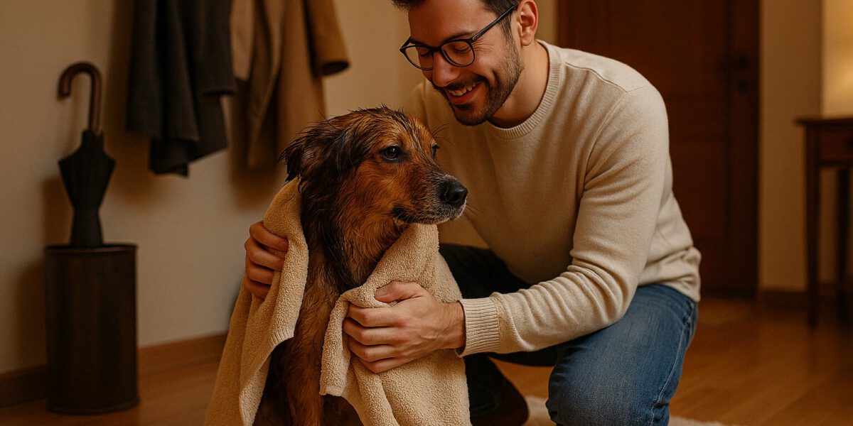 Perché è importante asciugare bene il cane dopo una passeggiata sotto la pioggia